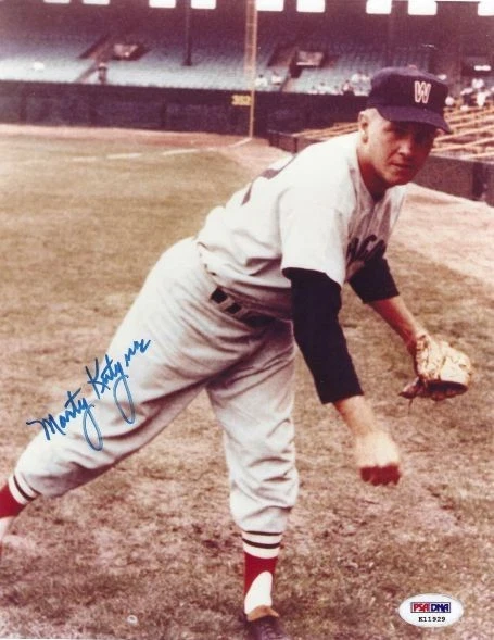 Signed 8x10 MARTY KUTYNA Washington Senators Autographed photo PSA/DNA Hologram - Image 1 of 1