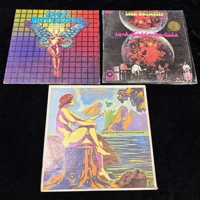 IRON BUTTERFLY lot 3 LP's IN A GADDA DA VIDA, Scorching Beauty, Metamorphosis - Image 1 of 4