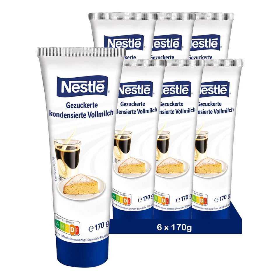 NESTLÉ Latte condensato zuccherato, Lattiera 6 pezzi (6 x 170 g) - Immagine 1 di 2