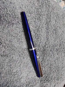Marquis By Waterford Iridescent Blue Ballpoint With Chrome Trim - Picture 1 of 8