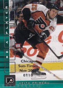 2001-02 BAP Memorabilia Chicago Sun Times Emerald #99 Keith Primeau