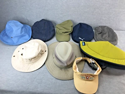 Lot of 9 Hats Caps Newsboy Visors - KAVU TILLEY SCALLA KANGOL LIFE IS GOOD COBRA - Image 1 of 4