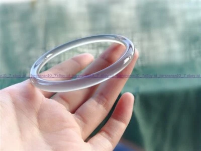 Brazalete Brazalete Joyería Piedras Preciosas Calcedonia Gris Humo 54-60mm Hielo Natural Raro Foto 1 de 4