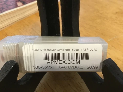 1980- S Roosevelt Dime Roll 50 Proof Coins ! Cover