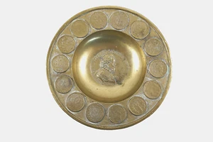 alter Münzteller, Münzschale , Bronzeschale - Bild 1 von 3