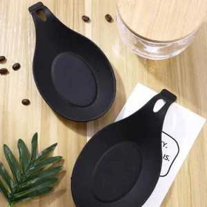 Silicone Spoon Rest Heat Resistant Teabag Tidy Holder Cooking Utensil Dish UK - Picture 1 of 8