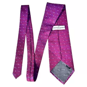 VTG Valentino Cravatte Men purple/pink Geo Print Silk Necktie - Picture 1 of 4