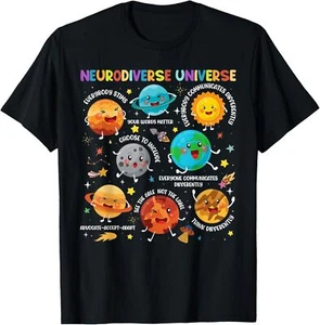 Autism Awareness Neurodiverse Universe Planets Kids Toddlers T-Shirt - Picture 1 of 4