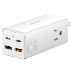 GaN3 Pro 6 Ports Power Strip 65W PD USB-C Fast Charging Station AC Plug Charger - Picture 1 of 12