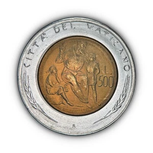 VATICAN CITY. 1982, 500 Lire - John Paul II, Family Fellowship, Grandfather 1 - Picture 1 of 3