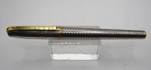 S.t.DUPONT*FIDELIO*FOUNTAIN PEN-FÜLLER-SILBERMETALL-HORIZONTALE LINIEN - Bild 1 von 11