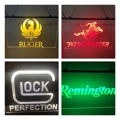 Letrero de neón led man cave / garaje / tienda de armas / accesorios para armas Foto 1 de 4