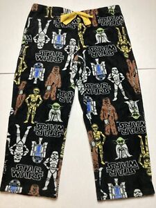 Star Wars Boys XL 16 18 Yoda Chewbacca R2-D2 C3PO plush fleece pajama pants