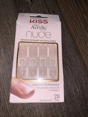 Kiss Salon Acrylic Nude French Revolutionary Natural Nails, Real Short (New) - Image 1 of 3