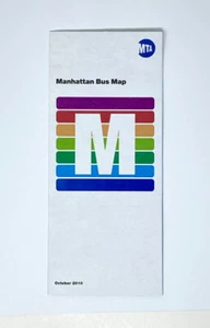NYC Manhattan Bus Map - October 2010 - MTA Transit Authority - Picture 1 of 3