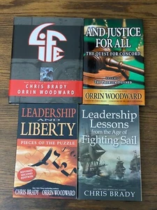 Lot of 4 - SIGNED  - Brady, Chris| Woodward, Orrin-Leadership and Liberty - Picture 1 of 21