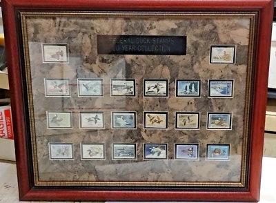 1960-1979 US Federal Duck Stamps 20 Years All Signed Used-Very Nice & Framed - Image 1 of 4
