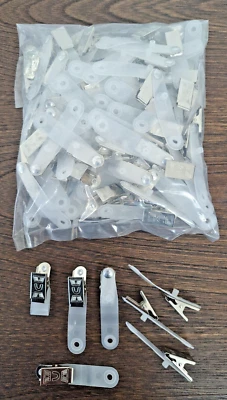NEW CROCODILE CLIP BADGE METAL CLIPS FOR ID BADGE CARD PASS HOLDER PLASTIC STRAP - Image 1 of 3