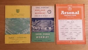 England 1950's Home Programmes U23, Schools and friendly select from menu - Picture 1 of 6