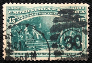 US Stamp Scott #238 ~ Columbus Announcing His Discovery15c 1893 GR02 - Picture 1 of 2