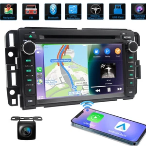 Reproductor de DVD estéreo AM FM para automóvil CarPaly GPS para GMC Chevrolet Yukon Silverado Tahoe - Imagen 1 de 13