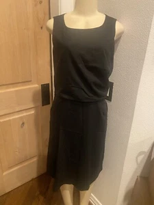 Jil Sander Black Sleeveless Sheath Dress Size 38 US Sz 8 - Picture 1 of 8