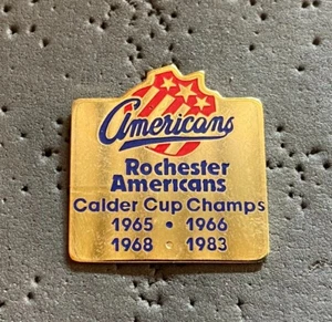 Rochester Americans Calder Cup Champs 1965 1966 1968 1983 AHL Hockey Pin - Imagen 1 de 2
