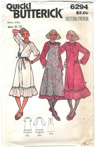Quick Butterick 6294 Misses Dress Jumper size 6-8 sewing pattern uncut - Picture 1 of 3