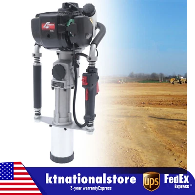 4 Stroke Gas Powered Fence Pile Driver T-Post Push Gasoline Engine Heavy Duty - Image 1 of 4