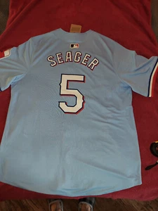 Texas Rangers Jersey Corey Seager 5 Nike MLB Light Blue Limited Vapor Mens Large - Picture 1 of 10