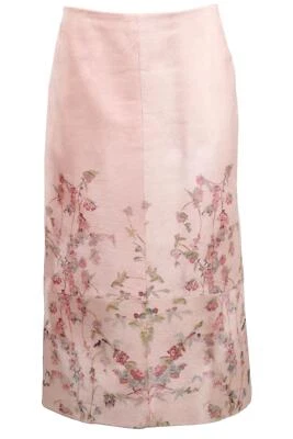 FALDA MIDI BRANDON MAXWELL ROSA PELO DE BECERRO US 8 UK 12 Foto 1 de 4