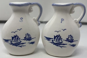 Vintage Linkshänder Southpaw Salz & Pfefferstreuer Maritim Niederländisch Hergestellt in Japan - Bild 1 von 5