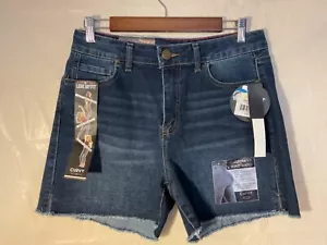 One 5 One Mom shorts Women’s size 4/27 Blue Denim Stretch Curvy High Rise NEW - Picture 1 of 10