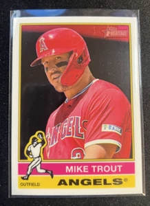 2025 Topps Heritage #119 Mike Trout Los Angeles Angels Cromo Parallelo - Foto 1 di 2