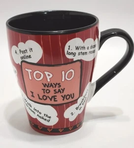 Valentine's Day Top 10 Ways To Say I Love You mug gift Splash Papel new - Bild 1 von 7