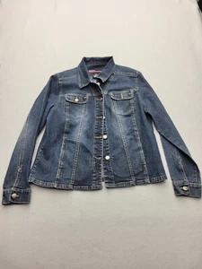 Kikit Womens Jacket M Blue Jean Denim Button up - Picture 1 of 9