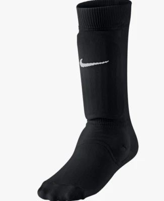 Nike Youth Shin Guard Socks Soccer Football  M/L Black All-in-One Shin Guard Soc - Image 1 of 3