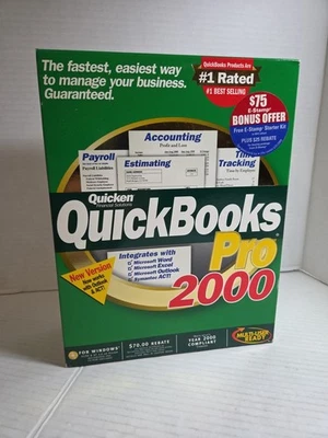 Quickbooks Pro 2000 for Windows 95/98 Quicken Financial Services Software - Image 1 of 4