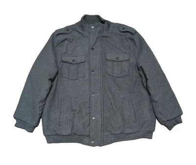 *VINTAGE* Talla 4XL - ORO KARL KANI - Chaqueta Bombardero Lana Militar Años 90 Y2K *RARA* Foto 1 de 4