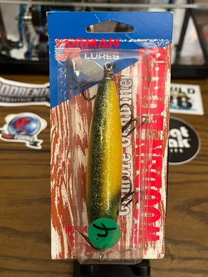 Señuelo de pesca Gilmore de madera grande de salto superior LJ1-115 gráfico/negro #4 Foto 1 de 2