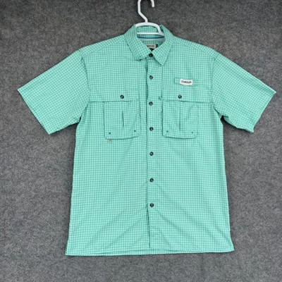 Magellan Outdoors Shirt Mens Small Green Plaid Fishing Vented Short Sleeve - Image 1 of 4