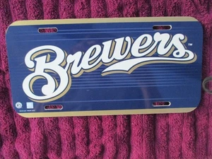 Licensed MLB MILWAUKEE BREWERS CAR NOVELTY LICENSE PLATE - Picture 1 of 1