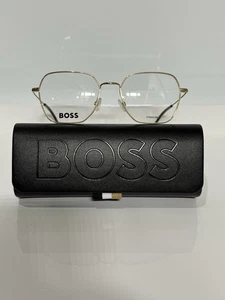Hugo Boss 1534 RHL shiny Gold Metal Titanium Unisex Eyeglasses 53mm - Picture 1 of 7