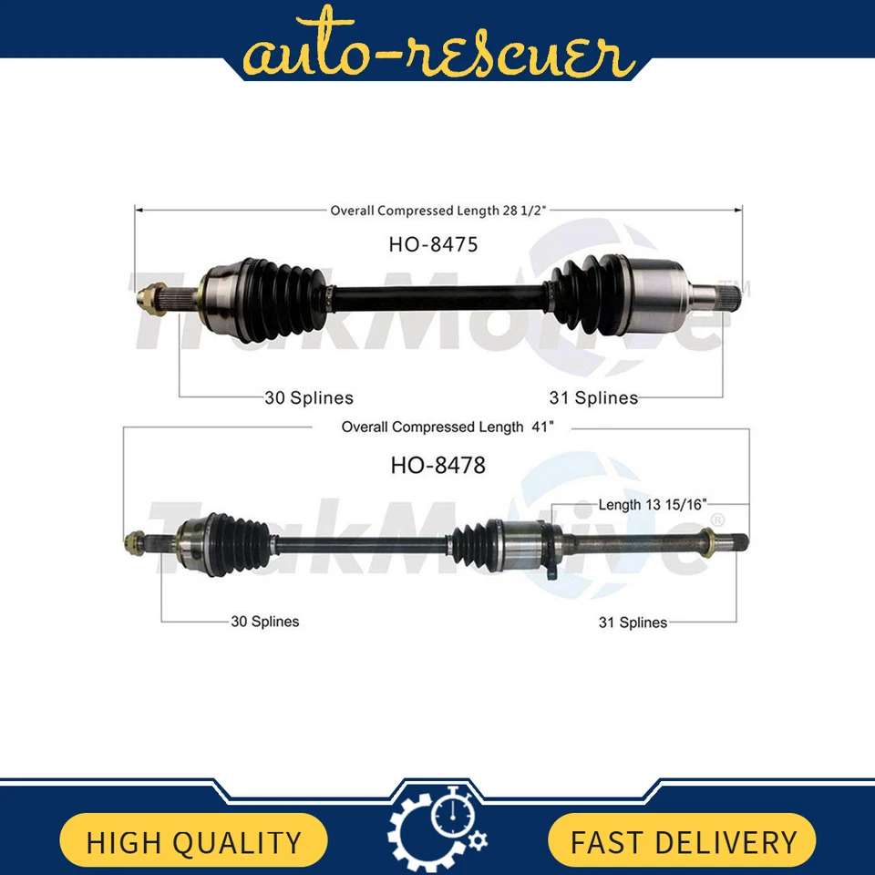 Juego de 2 ejes delanteros SurTrack CV para Honda Odyssey 2011-2016 Foto 1 de 3