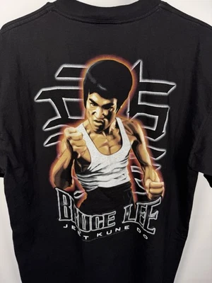 De colección 1997 Bruce Lee Black Jeet Kune Do Película Años 90 Tultex XL 23x32 Foto 1 de 4