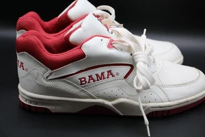 Vintage Alabama Crimson Tide Shoes Mens Size 8 White Red NCAA Basketball 90s NWT - Picture 1 of 8