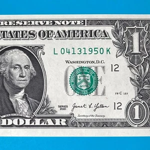 April 13, 1950 (L 04131950 K) BIRTHDAY ANNIVERSARY $1 One Dollar Bill *UNC* - Picture 1 of 4