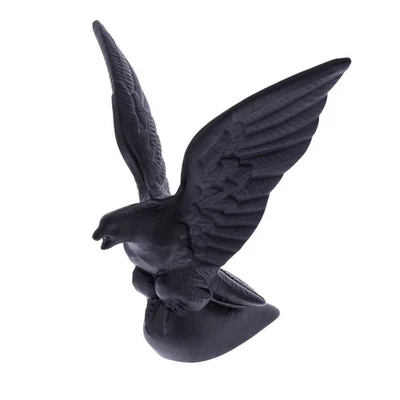 Die-Cast American Eagle Hood Ornament - Matte Black 4.5" W x 4.5" H - Image 1 of 4