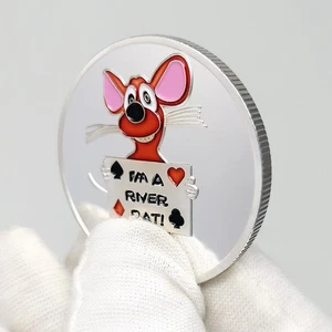 Legierung Good Lucky Souvenir Casino Poker Card Guard Cover Protector Chip - Picture 1 of 6