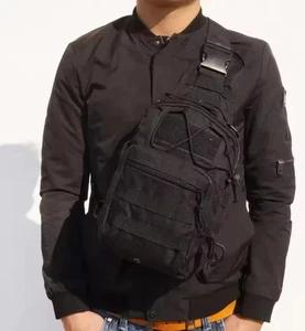 Sac de poitrine militaire homme | Sacoche tactique Molle sport outdoor Randonnée - Picture 1 of 28